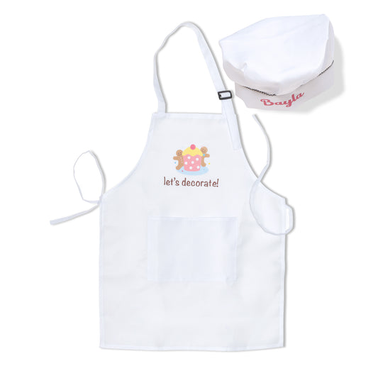Childrens Apron and Chefs Hat Set